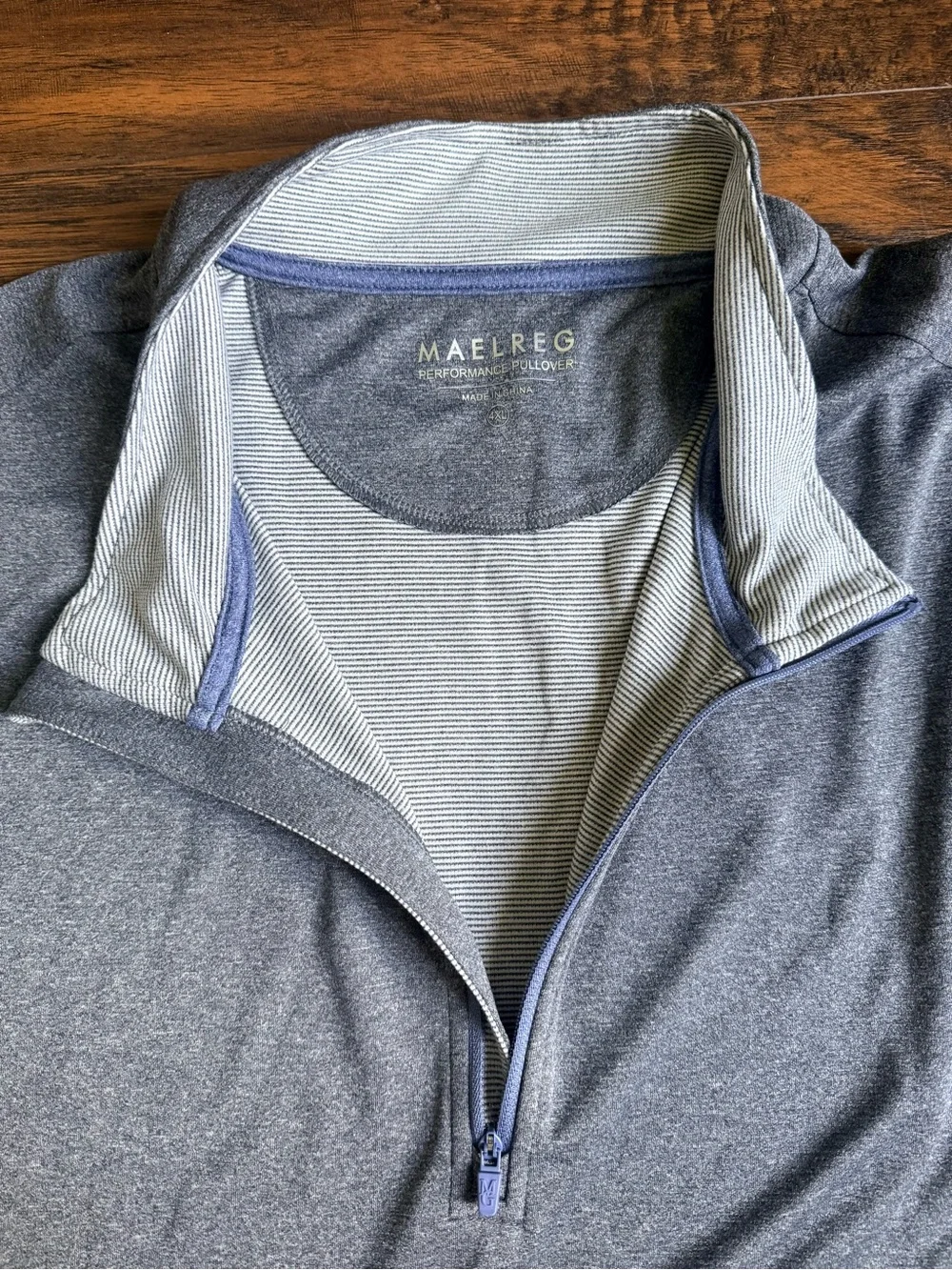 MAELREG Men's 4XL Gray Performance 1/4 Zip Pullover Long Sleeve size 4XL